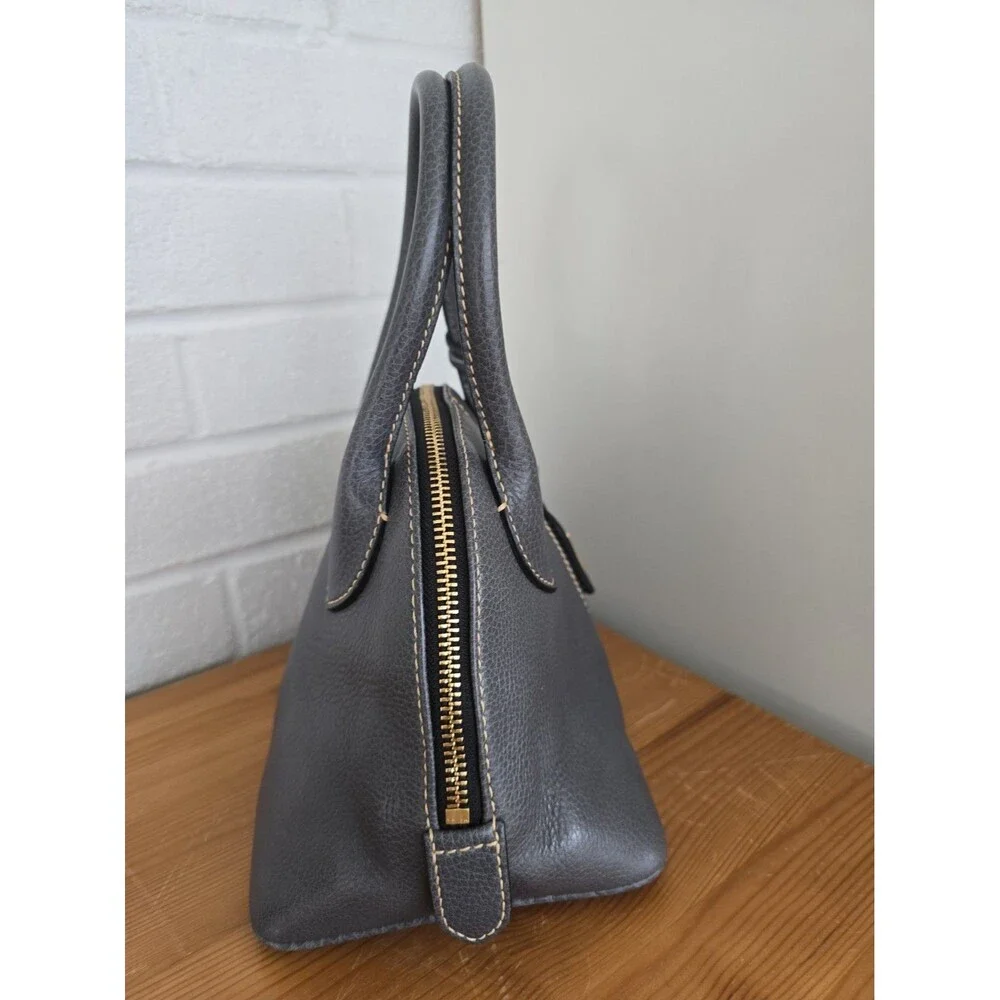 Dooney & Bourke Baby Domed Satchel  Handbag Gray Leather